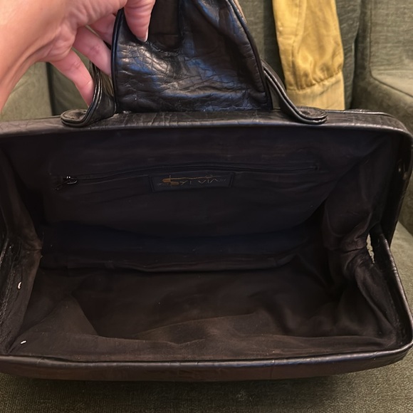 Black Snakeskin Handbag by Sylvia - Picture 8 of 9